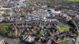 4K hyperlapse of bustling Northwich town center, Cheshire UK