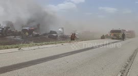Inside I-55 dust storm