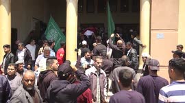 Funeral of Palestinian killed in Israeli strike on Gaza