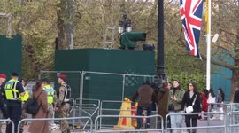 Cameras get ready to film the Royal Coronation as they prepare for the big day
