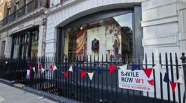 Home of men's tailoring Saville Row celebrates for King's Coronation