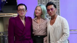 Ezra J. William, Prabal Gurung and Tina Leung  visit The Empire State Building in New York, USA