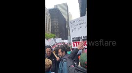 Writers Go on Strike in New York, USA