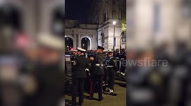 Moment Royal Navy sailor collapses on Whitehall during coronation rehearsal