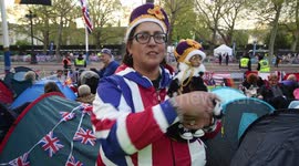 A Harry Potter and Royal Fan talks about their Dobby which they have brought along to watch the Coronation