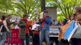 Speakers Address Crowd at New York City's Rally Against Rising Rent Prices