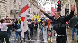Coronation: Man waves St George's flag, taunts anti-monarchists in London then gets detained