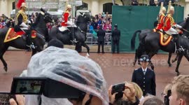 Silence from the crowd as disgraced Prince Andrew is driven through the Mall on coronation day