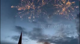 Fireworks in Londonderry, UK on The Day of King Charles' Coronation