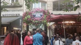 Queue outside pop-up store of controversial Shein chinese brand suspected to exploit Uighur people. Paris, France, Marais. 8 may 2023