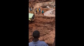 Land cruiser crossing rough terrains...off road vehicles only