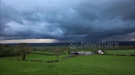 Time Lapse Of Approaching Thunderstorm Over Co. Antrim N. Ireland