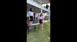 'Absolute TERROR!' - Bride-to-be hilariously dropped on her head by besties during dance rehearsal