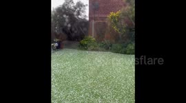 Hail pelts Essex as thunderstorms sweep across Southern England