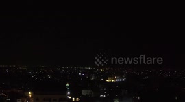 Rockets are fired from Gaza City toward Israel