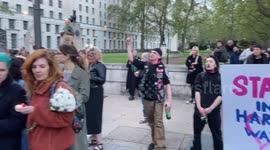 Vigil outside New Scotland Yard for two dogs killed by police officers