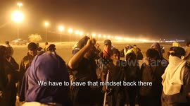 Title 42 ending: hundreds of Venezuelan asylum seekers, waiting an a contained area steps inside the US at Juarez-El Paso border crossing