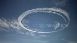 Plane created circle in the skies in South India.