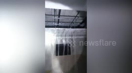 Fierce storm causes CATASTROPHIC ceiling collapse in Thailand