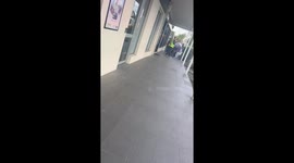 Elderly man plows right into McGrath Shop at Sylvania Waters with his big mazda