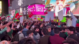 Protest for Imran Khan at Times Square in New York, USA
