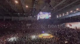 Crowd Greets Piyabutr Saengkanokkul at the Move Forward Party Rally in Bangkok, Thailand