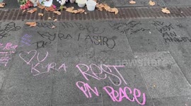 Flowers and heartwarming messages left for Kyra Dulguime in Sydney, Australia