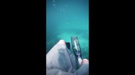 Testing my new fins in the clear water sea of Menorca in slow motion.