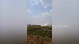 Rocket explodes in failed launch during festival in Thailand