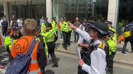 Police threaten arrests as Just Stop Oil activists slow march through London