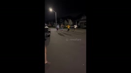 Unexpected tumble: friends rally to the aid of fallen runner in evening contest