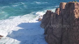 Sea beach waves . When waves hot the rocks it creates beautiful water images