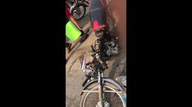 Aftermath of motorbike crash caught on camera in Port Harcourt, Nigeria