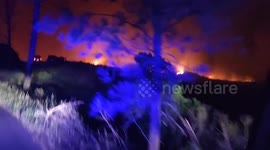 The dragon's mouth: fierce wildfire engulfs Torrecilla de los Angels, Spain, threatening homes and lives