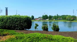 Artificial lake at Cooper's Hawk Winery & Restaurant - Town and Country, MO.