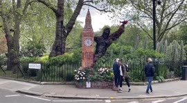 Preparations for Belgravia in Bloom 2023 in London
