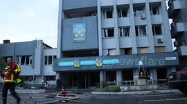 Buildings damaged as Russian missiles hit neighbourhood in Dnipro