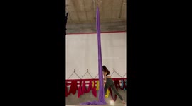 Aerial Silk Performer Gets Entangled Mid-Air