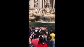 ICYMI: Rome's Trevi Fountain turns black as climate activists pour diluted charcoal