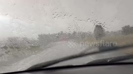 US: Hail Storm Hits Redding, California