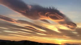 The Most Spectacular Display of Lenticular Clouds You Will See Over Inverness