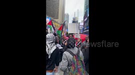 Times Square Rally for Palestine in New York, NY, USA