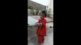 A cute little girl with good acting skills so cuteness overload