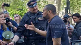 'Why are they allowed to do this?': Motorist confronts Just Stop Oil protesters at Parliament Square