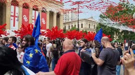 Georgian People Stand for Ukrain in Tbilisi