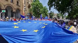 The Start of Demontration in Tbilisi, Georgia