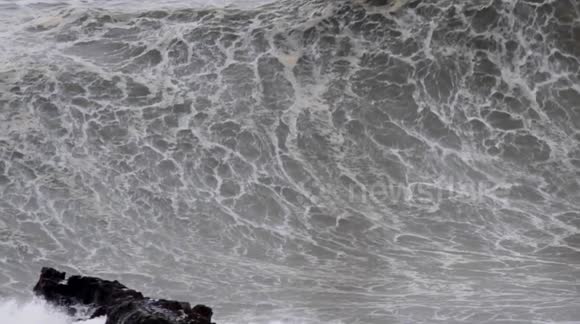 Atlantic storm swell hits Nazare