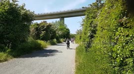 The camel trail at Wadebridge on bank holiday at the end of May 2023