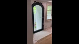 Cat Confounded by Newly Installed Glass Door