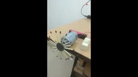 Man does fun experiment with match sticks and a small toy motor